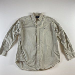 Polo Ralph Lauren Long Sleeve Button Down Shirt Mens Size Large Blake Cotton.